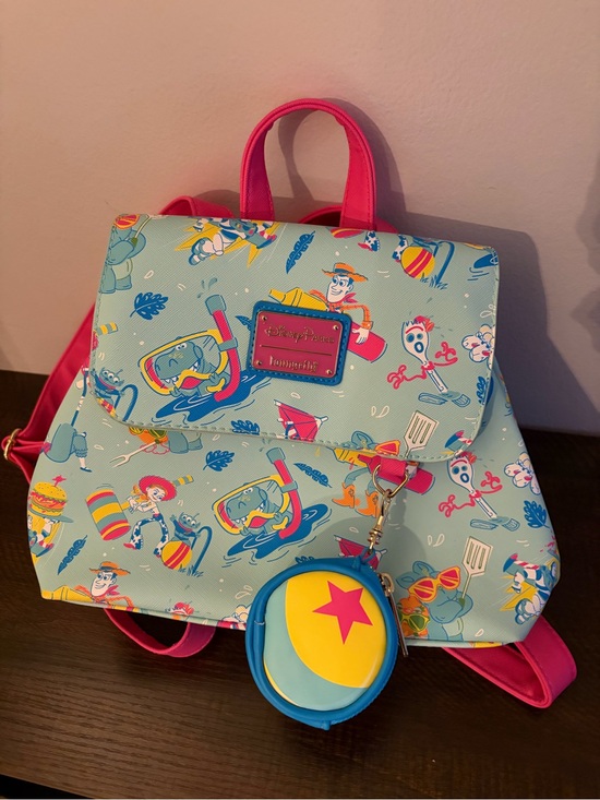 Loungefly Handbags - Disney Parks Loungefly Toy Story 4 Backpack + Pixar Ball Coin Purse